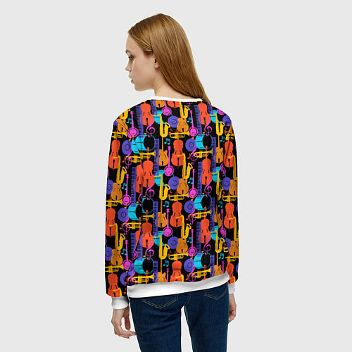 Женский свитшот Джаз / 3D-Белый – фото 4