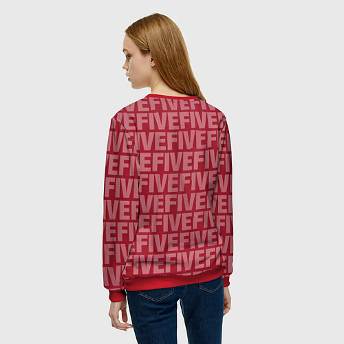 Женский свитшот FIVE FIVE FIVE / 3D-Красный – фото 4