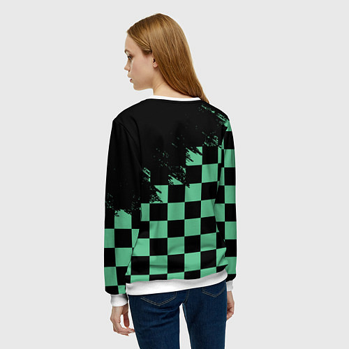 Женский свитшот TANJIRO KAMADO ТАНДЖИРО / 3D-Белый – фото 4