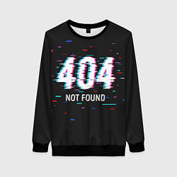 Свитшот женский Глитч 404, цвет: 3D-черный