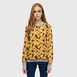 Свитшот женский Ударные Инструменты, цвет: 3D-меланж — фото 2