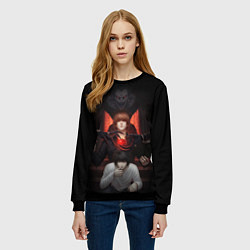 Свитшот женский DEATH NOTE ТЕТРАДЬ СМЕРТИ, цвет: 3D-черный — фото 2