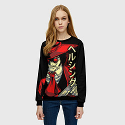 Свитшот женский Хеллсинг, цвет: 3D-черный — фото 2