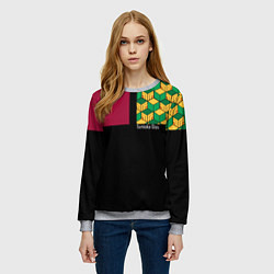 Свитшот женский Гию Томиока Kimetsu no Yaiba, цвет: 3D-меланж — фото 2