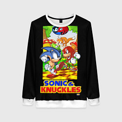 Свитшот женский Sonic&Knuckles, цвет: 3D-белый