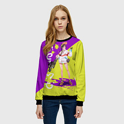 Свитшот женский Приоритет чудо-яйца, цвет: 3D-черный — фото 2