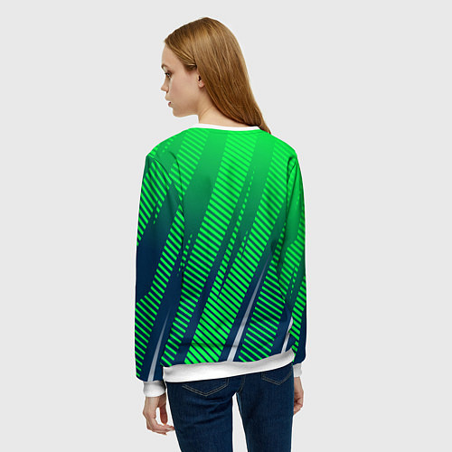 Женский свитшот Крокодил: Время кушать / 3D-Белый – фото 4