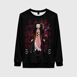 Свитшот женский Nezuko Kamado Kimetsu no Yaiba, цвет: 3D-черный