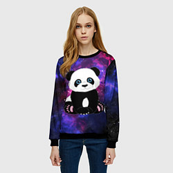 Свитшот женский Space Panda, цвет: 3D-черный — фото 2