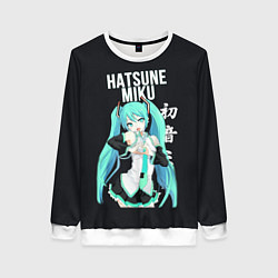 Свитшот женский Hatsune Miku Хацунэ Мику, цвет: 3D-белый