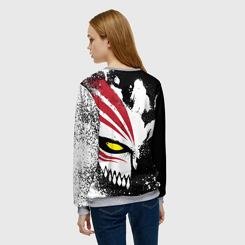 Женский свитшот БЛИЧ МАСКА BLEACH / 3D-Меланж – фото 4