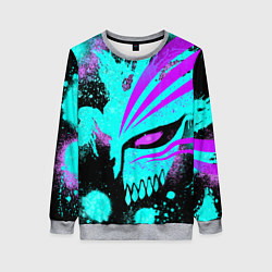 Свитшот женский БЛИЧ МАСКА ПУСТОГО НЕОН, цвет: 3D-меланж