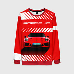 Свитшот женский PORSCHE ПОРШЕ RED STYLE, цвет: 3D-красный