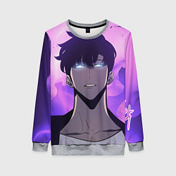 Свитшот женский Поднятие уровня в одиночку, цвет: 3D-меланж