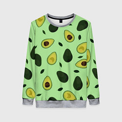 Свитшот женский Авокадо, цвет: 3D-меланж