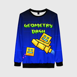 Свитшот женский Geometry Dash, цвет: 3D-черный