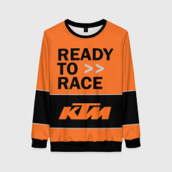 Свитшот женский KTM READY TO RACE Z, цвет: 3D-черный