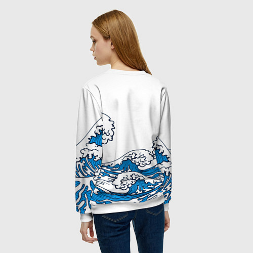 Женский свитшот ONE PIECE ВАН ПИС МОРЕ / 3D-Белый – фото 4
