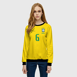 Свитшот женский Р Карлос футболка сборной, цвет: 3D-черный — фото 2