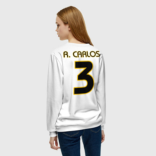 Женский свитшот Р Карлос футболка Реала / 3D-Белый – фото 4