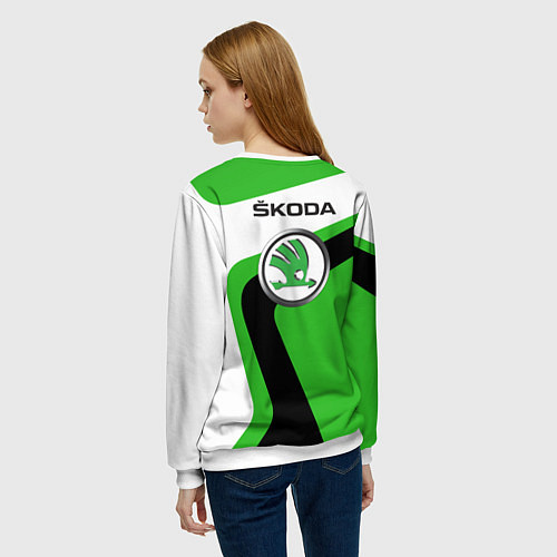 Женский свитшот Skoda / 3D-Белый – фото 4