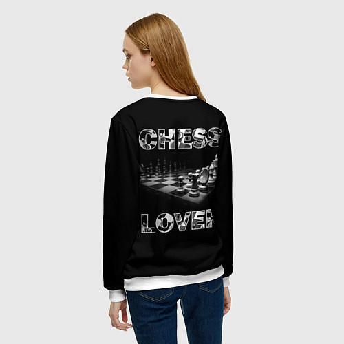 Женский свитшот Chess Lover Любитель шахмат / 3D-Белый – фото 4