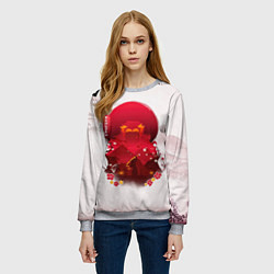 Свитшот женский Кенджиро Ренгоку Kimetsu no Yaiba, цвет: 3D-меланж — фото 2