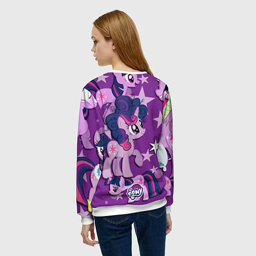 Женский свитшот Twilight Sparkle / 3D-Белый – фото 4