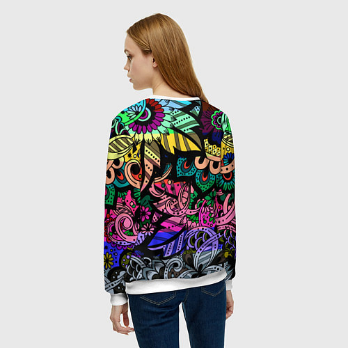 Женский свитшот АЛОХА ГАВАЙИ ALOHA HAWAII / 3D-Белый – фото 4