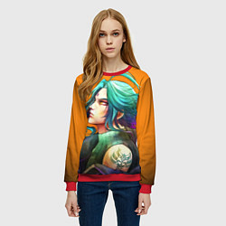 Свитшот женский СЯО GENSHIN IMPACT, цвет: 3D-красный — фото 2