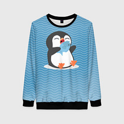 Свитшот женский Пингвин, цвет: 3D-черный