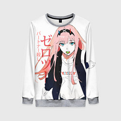 Свитшот женский Zero Two, Darling in the Franx, цвет: 3D-меланж