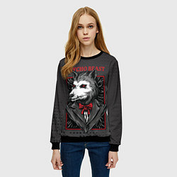 Свитшот женский Psycho beast, цвет: 3D-черный — фото 2