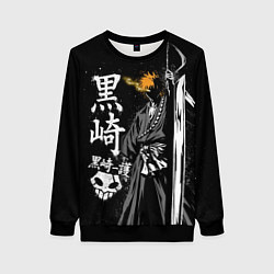 Свитшот женский Bleach, Ичиго с мечом, цвет: 3D-черный