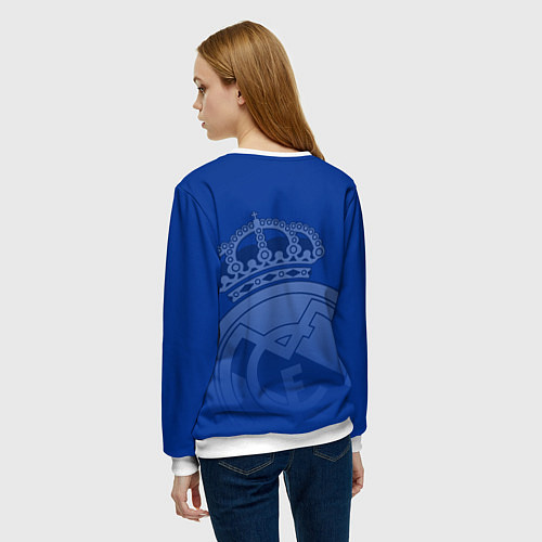 Женский свитшот REAL MADRID РЕАЛ МАДРИД / 3D-Белый – фото 4