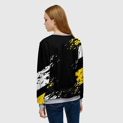 Женский свитшот JUVENTUS ЮВЕНТУС КРАСКА / 3D-Меланж – фото 4