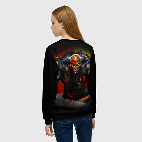 Женский свитшот Five Finger Death Punch Skull / 3D-Черный – фото 4