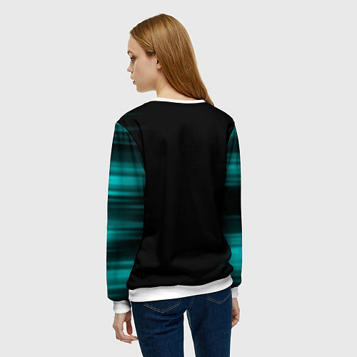 Женский свитшот Зора Идеаре Чёрный клевер / 3D-Белый – фото 4