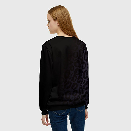 Женский свитшот Леопард / 3D-Черный – фото 4