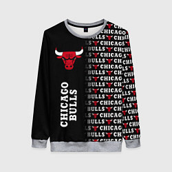 Свитшот женский CHICAGO BULLS 7, цвет: 3D-меланж