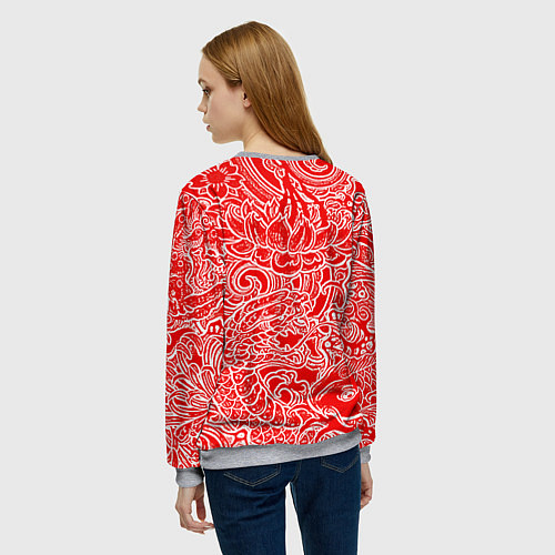 Женский свитшот Samurai / 3D-Меланж – фото 4