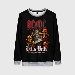 Свитшот женский ACDC Hells Bells, цвет: 3D-меланж