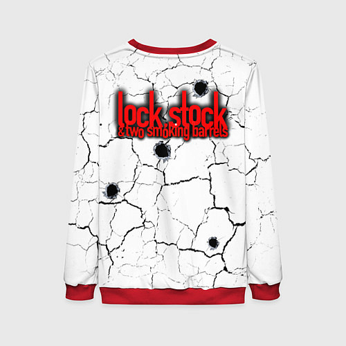 Женский свитшот Lock, money, two barrels $$$ / 3D-Красный – фото 2