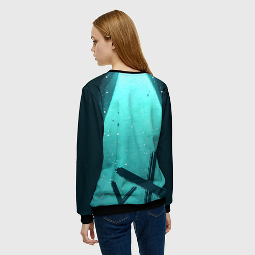 Женский свитшот Fox Mulder and Dana Scully / 3D-Черный – фото 4