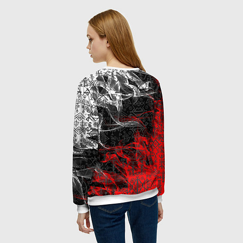 Женский свитшот Викинги / 3D-Белый – фото 4