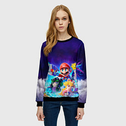 Свитшот женский Mario Rabbids, цвет: 3D-черный — фото 2