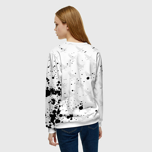 Женский свитшот Лозунг Карасуно ворон Haikyu!! / 3D-Белый – фото 4