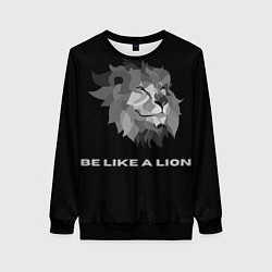 Свитшот женский BE LIKE A LION, цвет: 3D-черный