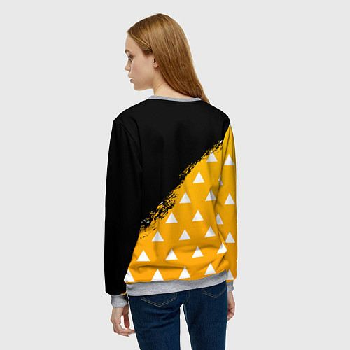 Женский свитшот КОСТЮМ ЗЕНИЦУ ZENITSU KNY / 3D-Меланж – фото 4