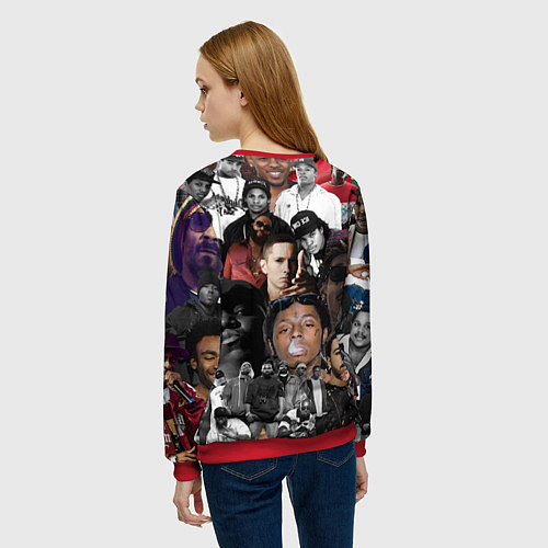 Женский свитшот Короли Рэпа KING RAP / 3D-Красный – фото 4